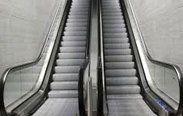 A set of escalators.