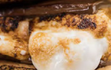 Close up of s'mores.
