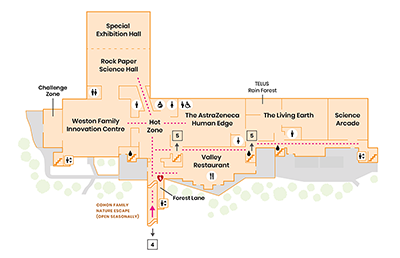 A map of the Science Centre, Level 6.