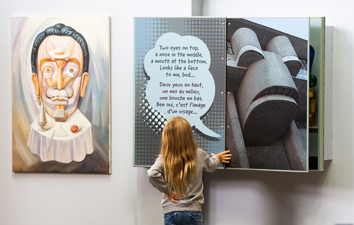 A young girl explores facial pareidolia.