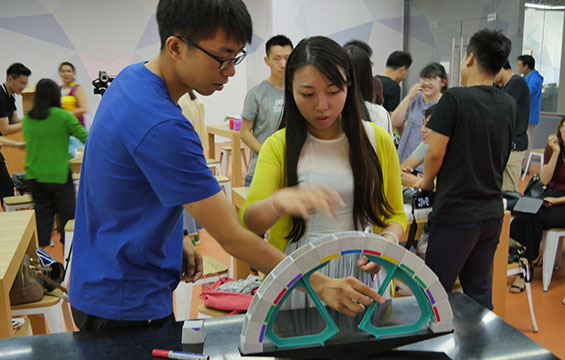 Students learn in the Soong Ching Ling Foundation project.
