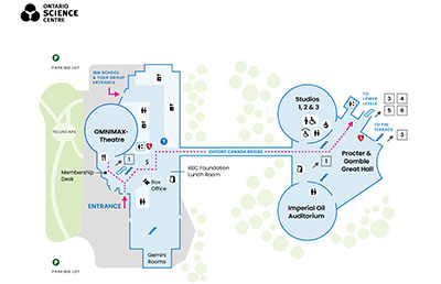 A map of the Science Centre, Level 2.