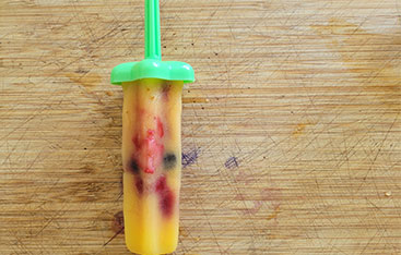 A homemade popsicle.