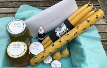 Products made from honey and wax.