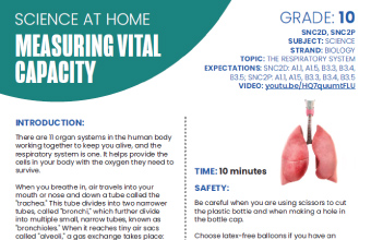 Image of the Measuring Vital Capacity instructional PDF