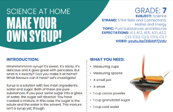 Image of the Make Your Own Syrup instructional PDF