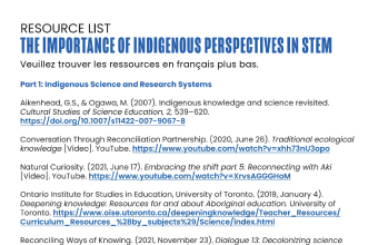 The Importance of Indigenous Perspectives in STEM