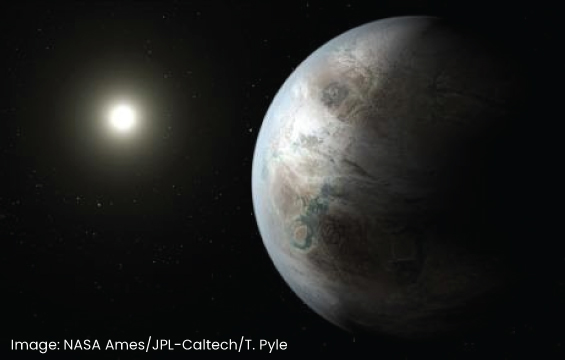 Artist concept depicting one possible appearance of the planet Kepler-452b