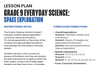 Space Exploration Lesson Plan PDF