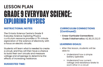 Exploring Physics Lesson Plan PDF