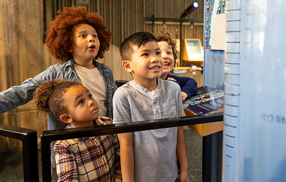 Children having fun at the Science Centre.