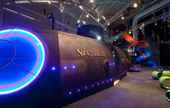 An outside view of the Nautilus in the exhibition.
