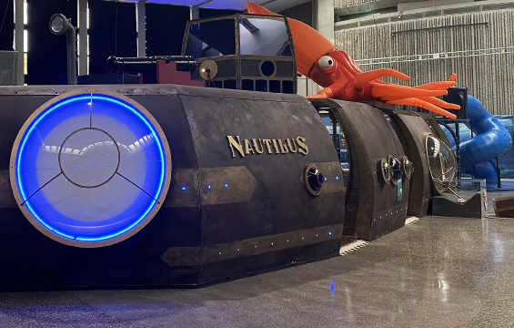 An outside view of the Nautilus in the exhibition.