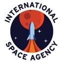 Logo for imaginary organization, International Space Agency